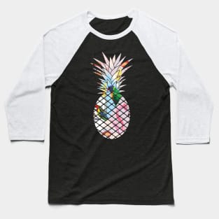 Tropical geometric Floral Bird Pineapple Baseball T-Shirt